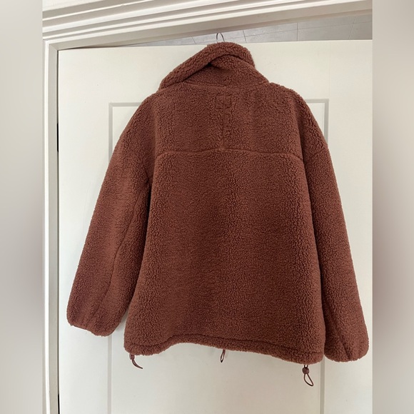 Abercrombie & Fitch Sherpa Zip up jacket size Large - Picture 5 of 6